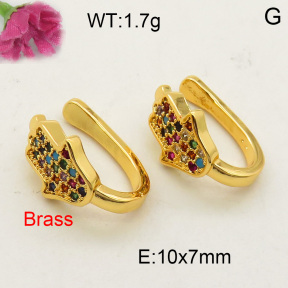 Fashion Brass Earrings  F3E401660ablb-L002