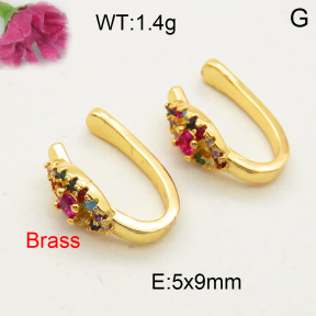 Fashion Brass Earrings  F3E401662aakl-L002