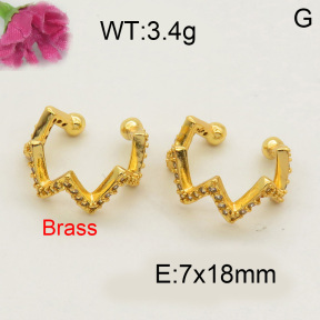 Fashion Brass Earrings  F3E401678bbml-L002