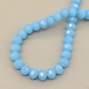 Glass Beads,Flat Bead,Faceted,Dyed,Sky Blue,10 strands/package,2mm,(44cm),17",about 190 pcs/strand,Hole:0.8mm,about 4.5g/strand  XBG00502vaia-L021