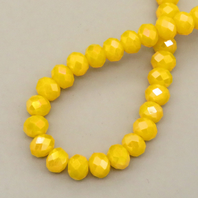 Glass Beads,Flat Bead,Faceted,Dyed,AB Golden Yellow,10 strands/package,2mm,(44cm),17",about 190 pcs/strand,Hole:0.8mm,about 4.5g/strand  XBG00504vaia-L021