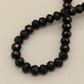 Glass Beads,Flat Bead,Faceted,Dyed,Black,10 strands/package,2mm,(44cm),17",about 190 pcs/strand,Hole:0.8mm,about 4.5g/strand  XBG00508vaia-L021