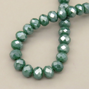 Glass Beads,Flat Bead,Faceted,Dyed,AB Grass Green,10 strands/package,2mm,(44cm),17",about 190 pcs/strand,Hole:0.8mm,about 4.5g/strand  XBG00528vaia-L021