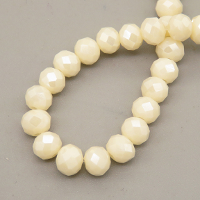 Glass Beads,Flat Bead,Faceted,Dyed,AB Beige,10 strands/package,2mm,(44cm),17",about 190 pcs/strand,Hole:0.8mm,about 4.5g/strand  XBG00540vaia-L021