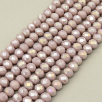 Glass Beads,Flat Bead,Faceted,Dyed,AB Light Purple,10 strands/package,2mm,(44cm),17",about 190 pcs/strand,Hole:0.8mm,about 4.5g/strand  XBG00544vaia-L021