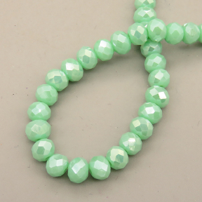Glass Beads,Flat Bead,Faceted,Dyed,AB Cyan,10 strands/package,2mm,(44cm),17",about 190 pcs/strand,Hole:0.8mm,about 4.5g/strand  XBG00552vaia-L021