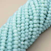 Glass Beads,Flat Bead,Faceted,Dyed,Sky Blue,10 strands/package,2mm,(44cm),17",about 190 pcs/strand,Hole:0.8mm,about 4.5g/strand  XBG00560vaia-L021