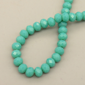 Glass Beads,Flat Bead,Faceted,Dyed,Cyan,10 strands/package,2mm,(44cm),17",about 190 pcs/strand,Hole:0.8mm,about 4.5g/strand  XBG00572vaia-L021