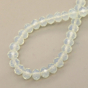Glass Beads,Flat Bead,Faceted,Dyed,Milk White,10 strands/package,2mm,(44cm),17",about 190 pcs/strand,Hole:0.8mm,about 4.5g/strand  XBG00578vaia-L021