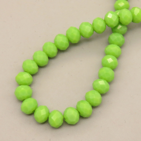 Glass Beads,Flat Bead,Faceted,Dyed,Apple Green,10 strands/package,2mm,(44cm),17",about 190 pcs/strand,Hole:0.8mm,about 4.5g/strand  XBG00582vaia-L021