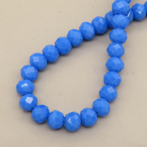 Glass Beads,Flat Bead,Faceted,Dyed,Royal Blue,10 strands/package,2mm,(44cm),17",about 190 pcs/strand,Hole:0.8mm,about 4.5g/strand  XBG00584vaia-L021