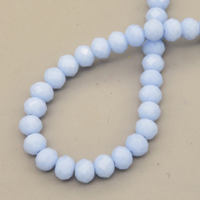 Glass Beads,Flat Bead,Faceted,Dyed,Light Blue,10 strands/package,2mm,(44cm),17",about 190 pcs/strand,Hole:0.8mm,about 4.5g/strand  XBG00590vaia-L021