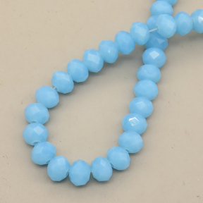 Glass Beads,Flat Bead,Faceted,Dyed,Blue,10 strands/package,2mm,(44cm),17",about 190 pcs/strand,Hole:0.8mm,about 4.5g/strand  XBG00598vaia-L021