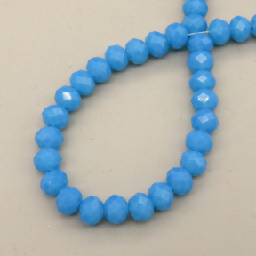 Glass Beads,Flat Bead,Faceted,Dyed,Blue,10 strands/package,2mm,(44cm),17",about 190 pcs/strand,Hole:0.8mm,about 4.5g/strand  XBG00602vaia-L021