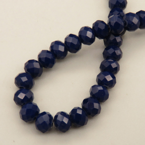 Glass Beads,Flat Bead,Faceted,Dyed,Royal Blue,10 strands/package,2mm,(44cm),17",about 190 pcs/strand,Hole:0.8mm,about 4.5g/strand  XBG00616vaia-L021