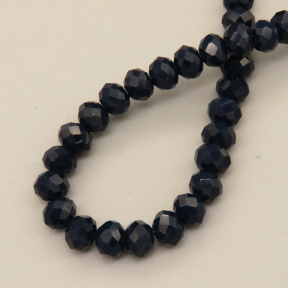Glass Beads,Flat Bead,Faceted,Dyed,Navy Blue,10 strands/package,2mm,(44cm),17",about 190 pcs/strand,Hole:0.8mm,about 4.5g/strand  XBG00618vaia-L021