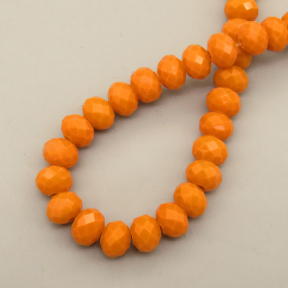 Glass Beads,Flat Bead,Faceted,Dyed,Tangerine,10 strands/package,2mm,(44cm),17",about 190 pcs/strand,Hole:0.8mm,about 4.5g/strand  XBG00626vaia-L021