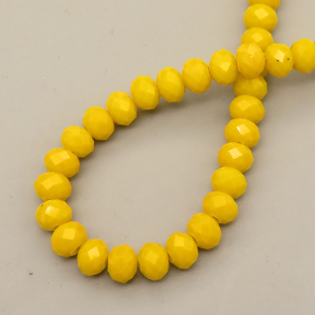 Glass Beads,Flat Bead,Faceted,Dyed,Ocher-yellow,10 strands/package,2mm,(44cm),17",about 190 pcs/strand,Hole:0.8mm,about 4.5g/strand  XBG00636vaia-L021