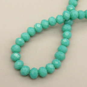 Glass Beads,Flat Bead,Faceted,Dyed,Cyan,10 strands/package,2mm,(44cm),17",about 190 pcs/strand,Hole:0.8mm,about 4.5g/strand  XBG00638vaia-L021