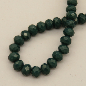 Glass Beads,Flat Bead,Faceted,Dyed,Blackish Green,10 strands/package,2mm,(44cm),17",about 190 pcs/strand,Hole:0.8mm,about 4.5g/strand  XBG00642vaia-L021