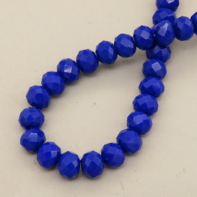 Glass Beads,Flat Bead,Faceted,Dyed,Royal Blue,10 strands/package,2mm,(44cm),17",about 190 pcs/strand,Hole:0.8mm,about 4.5g/strand  XBG00648vaia-L021