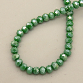 Glass Beads,Flat Bead,Faceted,Dyed,AB Grass Green,10 strands/package,2mm,(44cm),17",about 190 pcs/strand,Hole:0.8mm,about 4.5g/strand  XBG00664vaia-L021