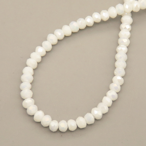 Glass Beads,Flat Bead,Faceted,Dyed,AB Porcelain White,10 strands/package,2mm,(44cm),17",about 190 pcs/strand,Hole:0.8mm,about 4.5g/strand  XBG00684vaia-L021