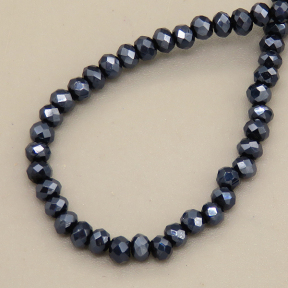 Glass Beads,Flat Bead,Faceted,Dyed,AB Deep Royal Blue,10 strands/package,2mm,(44cm),17",about 190 pcs/strand,Hole:0.8mm,about 4.5g/strand  XBG00694vaia-L021