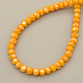 Glass Beads,Flat Bead,Faceted,Dyed,AB Orange,10 strands/package,2mm,(44cm),17",about 190 pcs/strand,Hole:0.8mm,about 4.5g/strand  XBG00702vaia-L021