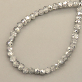 Glass Beads,Flat Bead,Faceted,Dyed,AB Transparent Silver Grey,10 strands/package,2mm,(44cm),17",about 190 pcs / strand,Hole:0.8mm,about 4.5g/strand  XBG00704aaho-L021