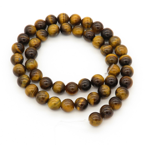 Natural Tiger Eye,Round,Golden Brown,Dyed,6mm,Hole:0.8mm,about  63 pcs/strand,about 22 g/strand,5 strands/package,15"(38cm),XBGB00043ahjb-L001