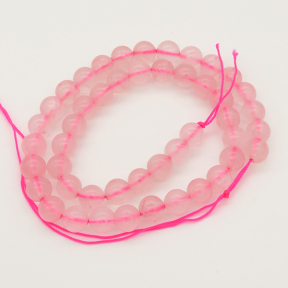Natural Cuarzo Rosa,Round,Pink,6mm,Hole:0.8mm,about  63 pcs/strand,about 22 g/strand,5 strands/package,15"(38cm),XBGB00004aakl-L001