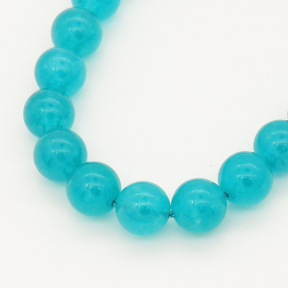 Natural Amazonite,Round,Sea Blue,Dyed,6mm,Hole:0.8mm,about  63 pcs/strand,about 22 g/strand,5 strands/package,15"(38cm),XBGB00019bhia-L001