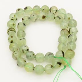 Natural Prehnite,Round,Light green,6mm,Hole:0.8mm,about  63 pcs/strand,about 22 g/strand,5 strands/package,15"(38cm),XBGB00058ahjb-L001