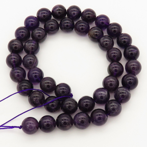 Natural Amethyst,Round,Purple,6mm,Hole:0.8mm,about  63 pcs/strand,about 22 g/strand,5 strands/package,15"(38cm),XBGB00067bhva-L001