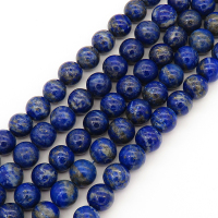 Natural Lapis Lazuli,Round,Royal blue,Dyed,6mm,Hole:0.8mm,about  63 pcs/strand,about 22 g/strand,5 strands/package,15"(38cm),XBGB00088bhia-L001