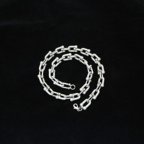 Grade 2A white  zirconia and copper Hiphop U chains 18inches,Rhodium Plating ,L:457mm, W:10mm,about 66g/pcs,1 pc/package,HHP00022hpob-905