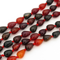 Natural Agate,Pear shape,Mixed color,Dyed,7x9mm,Hole:1mm,about 36pcs/strand,about 22g/strand,5 strands/package,16"(41cm),XBGB00160bhia-L001