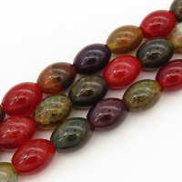 Natural Agate,Dragon Veins,Oval,Mixed color,Dyed,13x16mm,Hole:1mm,about 25pcs/strand,about 84g/strand,5 strands/package,16"(40cm),XBGB00163vhmv-L001