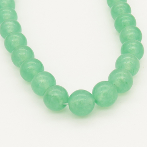 Natural Malay Jade,Round,Light green,Dyed,6mm,Hole:0.8mm,about 63pcs/strand,about 22 g/strand,5 strands/package,15"(38cm),XBGB00208baka-L001