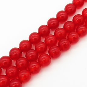 Natural Malay Jade,Round,Red,Dyed,6mm,Hole:0.8mm,about 63pcs/strand,about 22 g/strand,5 strands/package,15"(38cm),XBGB00216baka-L001