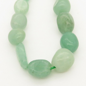 Natural Green Aventurine,Irregular shape,Green,6*8*9mm~10*11*12mm,Hole:0.8mm,about 47pcs/strand,about 22g/strand,5 strands/package,16"(40cm),XBGB00219bbov-L001