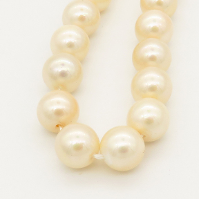 Shell Pearl Beads,Round,Beige,Dyed,6mm,Hole:0.5mm,about 63pcs/strand,about 22 g/strand,5 strands/package,15"(38cm),XBSP00007vbnb-L001