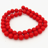 Shell Pearl Beads,Round,Red,Dyed,6mm,Hole:0.5mm,about 63pcs/strand,about 22 g/strand,5 strands/package,15"(38cm),XBSP00013vbnb-L001