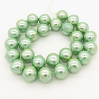 Shell Pearl Beads,Onion,Verde brillante,Dyed,15x14mm,Hole:1mm,about 28pcs/strand,about 85 g/strand,5 strands/package,15"(38cm),XBSP00021ahjb-L001