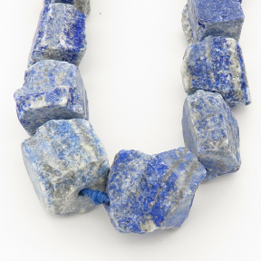 Raw Rough Natural Lapis Lazuli,Irregular Nuggets,Royal blue,14~38mm,Hole: 2mm,about 16pcs/strand,about 260 g/strand,2 strands/package,15"(38cm),XBGB00259aivb-L001