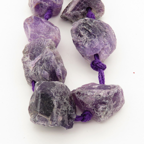 Natural Amethyst,Irregular Nuggets,Purple,14~38mm,Hole: 2mm,about 20pcs/strand,about 125 g/strand,2 strands/package,18"(46cm),XBGB00279aivb-L001