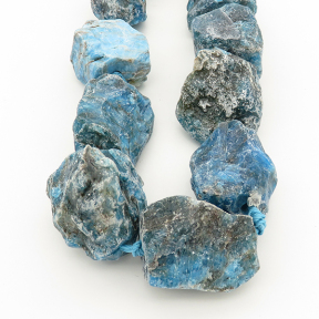 Natural Apatite,Irregular Nuggets,Royal blue,14~38mm,Hole: 2mm,about 16pcs/strand,about 220 g/strand,2 strands/package,16"(42cm),XBGB00291aija-L001