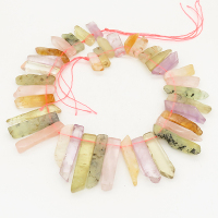 Mixed Natural Crystal,Nuggets,Mixed color,8x25~12x53mm,Hole: 2mm,about 38pcs/strand,about 200 g/strand,2 strands/package,15"(38cm),XBGB00335vila-L001