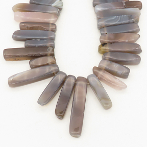 Natural Agate,Nuggets,Purple gray,8x25~12x53mm,Hole: 2mm,about 41pcs/strand,about 265 g/strand,2 strands/package,15"(38cm),XBGB00337vila-L001